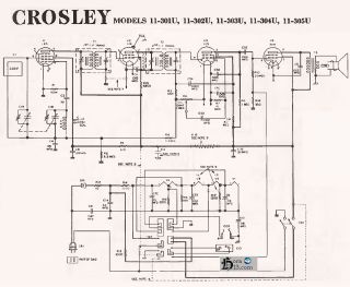 Crosley 1 304U schematic circuit diagram